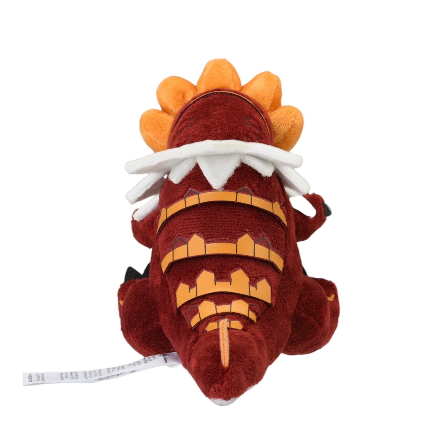 Tyrantrum Fit Plush fra Pokemon Center Japan, sett bakfra