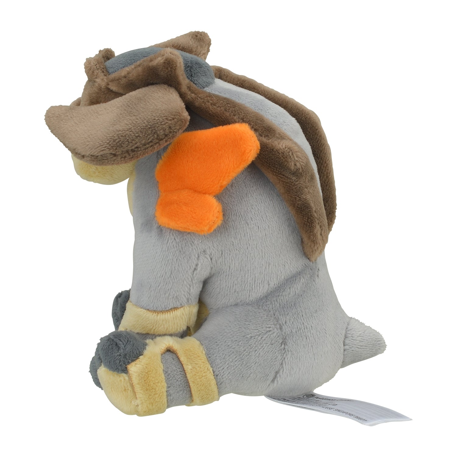 Terrakion Fit Plush fra Pokemon Center Japan, sett fra siden