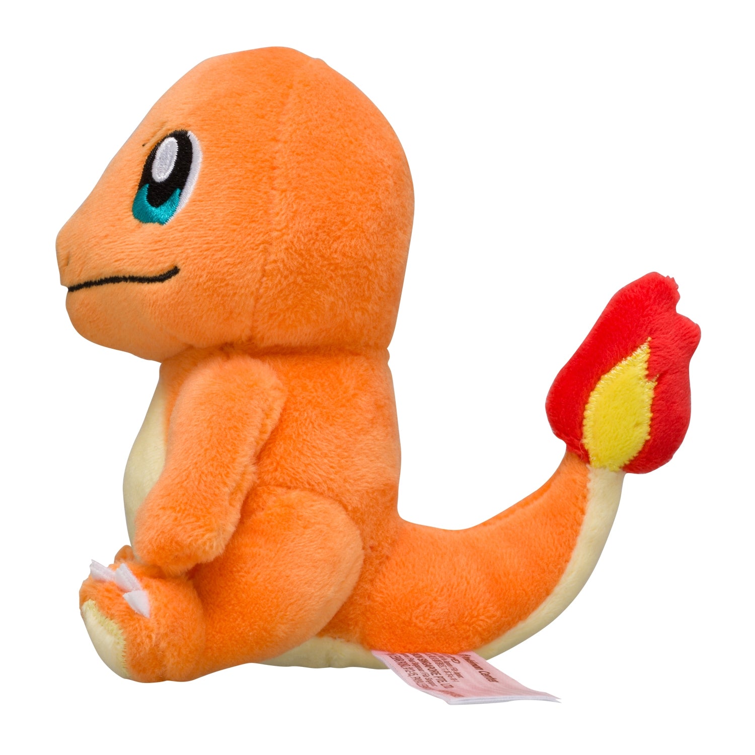 Charmander Fit Plush fra Pokemon Center Japan, sett fra siden