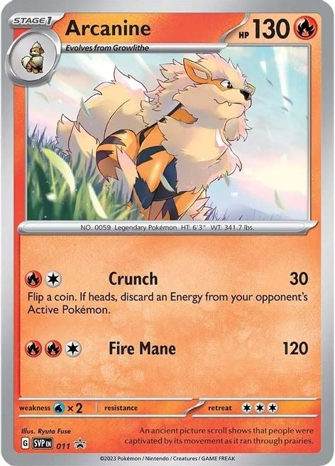Arcanine SVP011 Black Star Promo