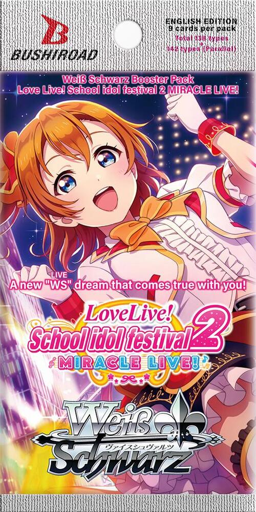 Weiss Schwarz Love Live! School idol festival 2 Miracle Live! Booster Pakke