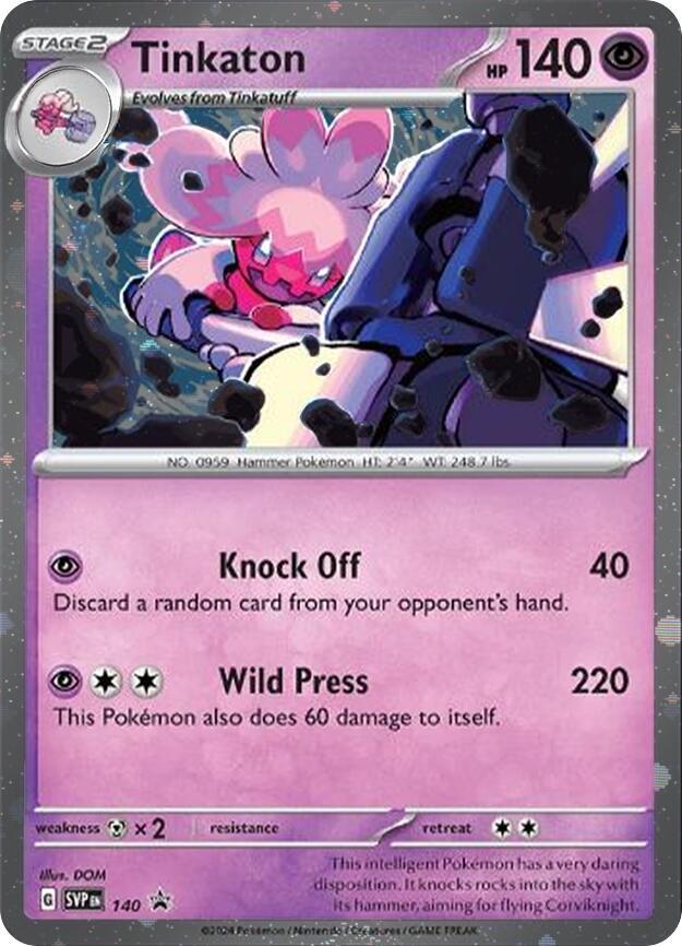 Pokemon Tinkaton SVP140 Black Star Promo
