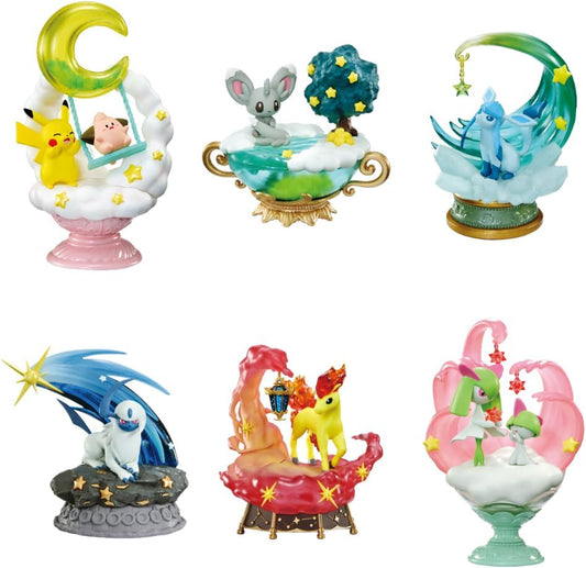 Pokemon Re-ment Starrium Series: Dreamy Moonlight Figurer (6 stk)