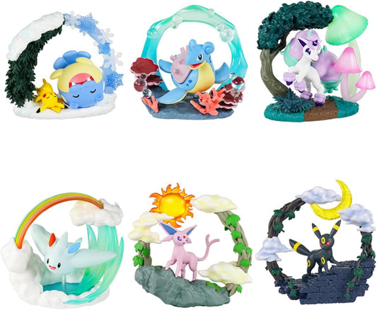 Pokemon Re-ment Circular Diorama Collection 1 Figurer (6 stk)