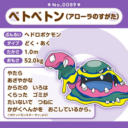 Pokemon Center Japan Alolan Muk Fit Plush