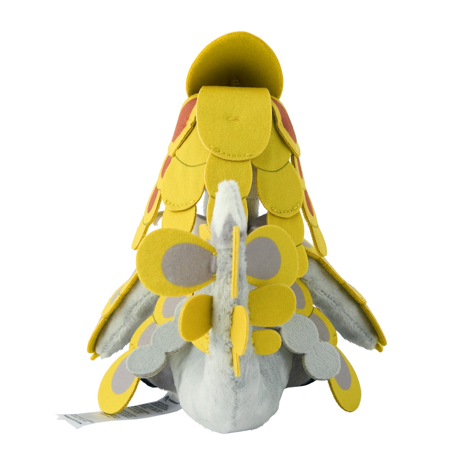 Kommo-o Fit Plush fra Pokemon Center Japan, sett bakfra