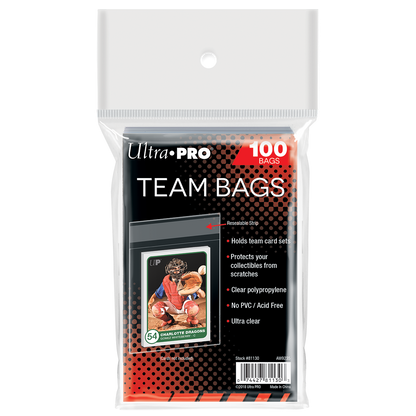 Ultra Pro Resealable Team Bags / Sleeves (100 stk)