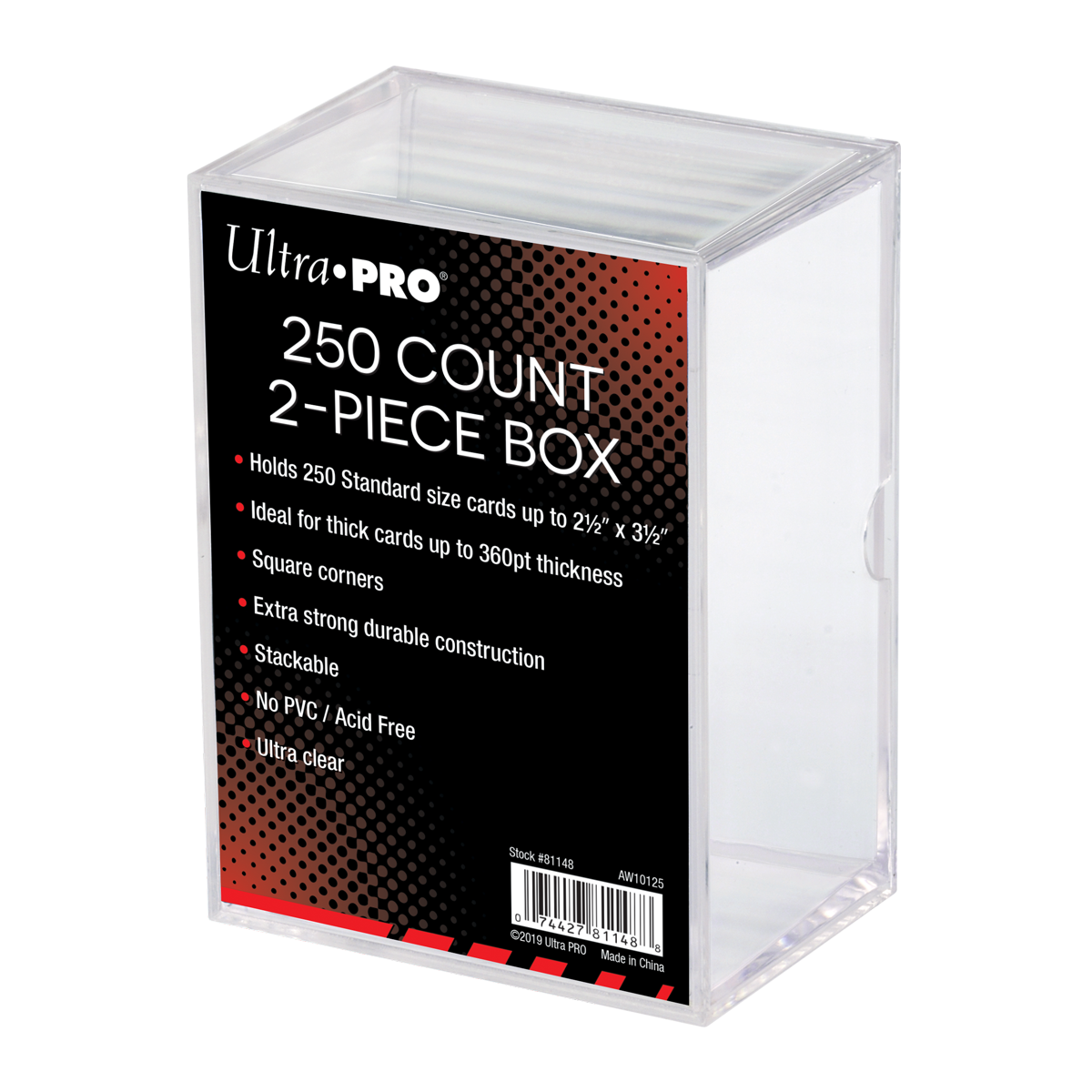 Ultra Pro Storage Box 2 Piece 250 Card Clear
