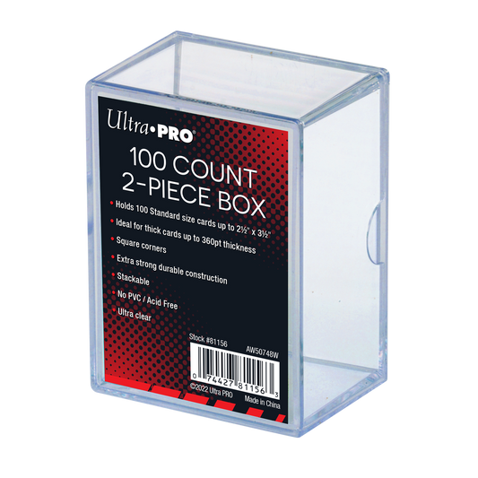 Ultra Pro Storage Box 2 Piece 100 Card Clear