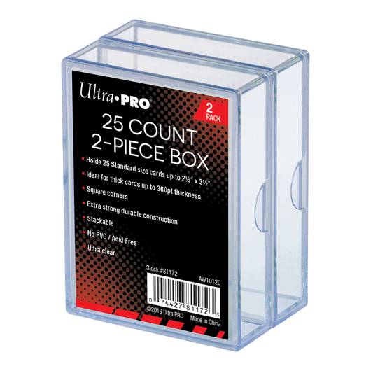 Ultra Pro Storage Box 2 Piece 25 Card Clear