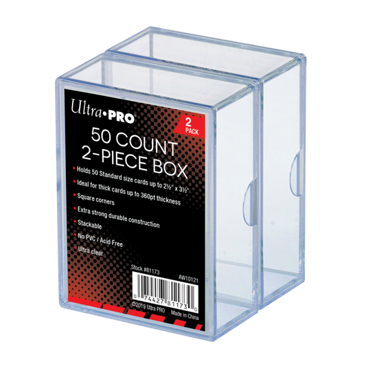 Ultra Pro Storage Box 2 Piece 50 Card Clear