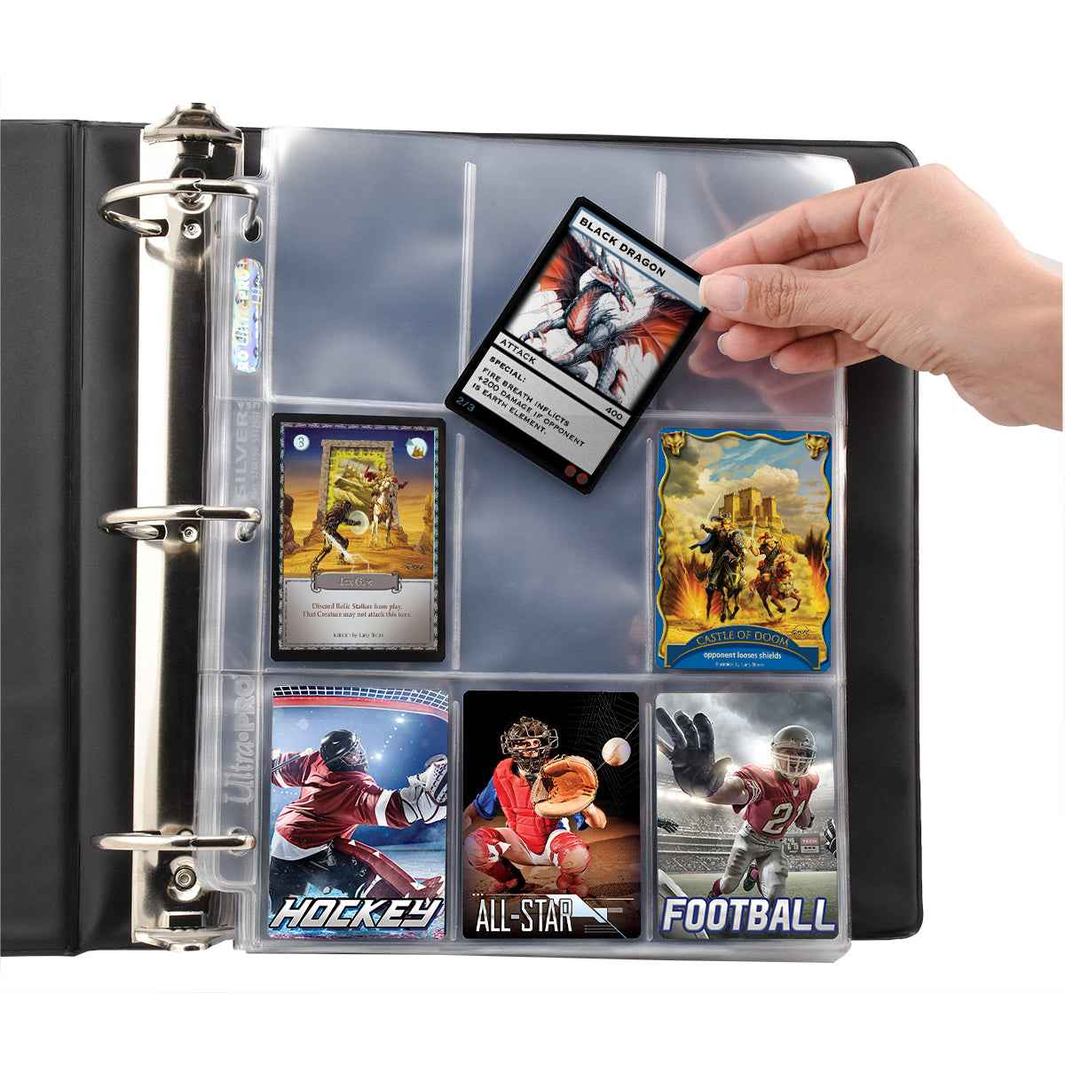 Ultra Pro 9-Pocket Silver Series Pages For Album (100 stk)