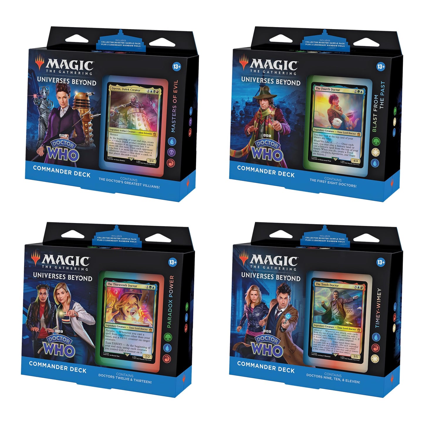 MTG Doctor Who Commander Deck Display (4 Decks)