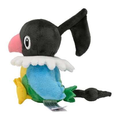 Chatot Fit Plush fra Pokemon Center Japan, sett fra siden