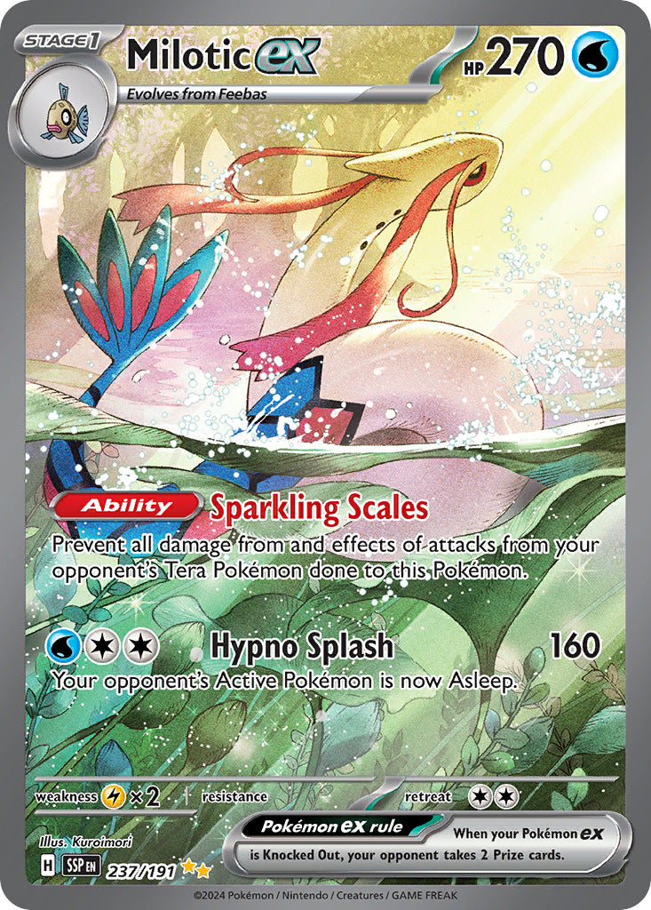 Milotic ex Special Illustration Rare 237/191 – Milotic som svømmer i en grønn innsjø