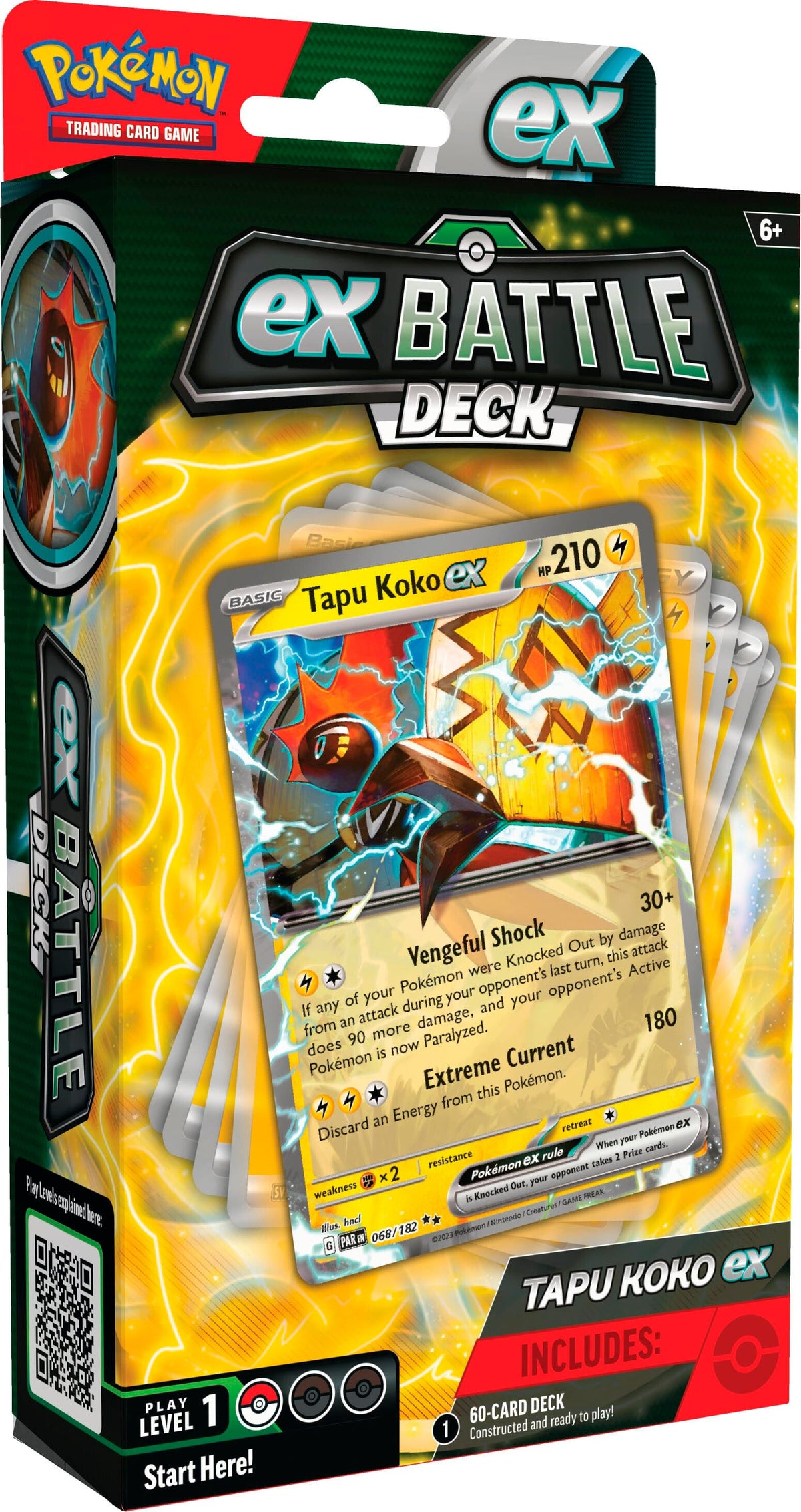 Tapu Koko ex-decket alene, forsiden med Tapu Koko ex-kortet i vinduet
