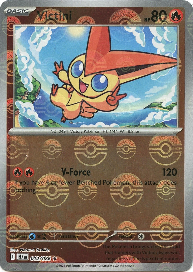 Pokemon Victini 012/086 Pokeball Reverse Holo Promo