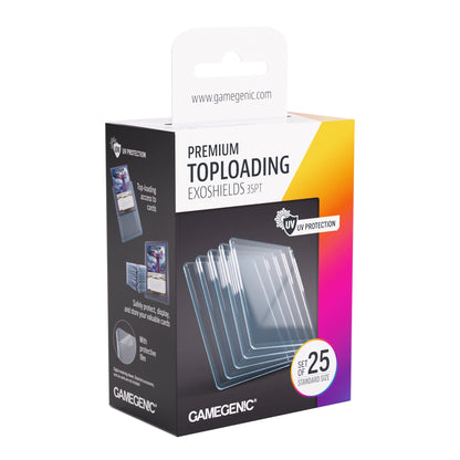 Gamegenic Toploading Exoshields 35pt for Sleeved Kort (25 stk)