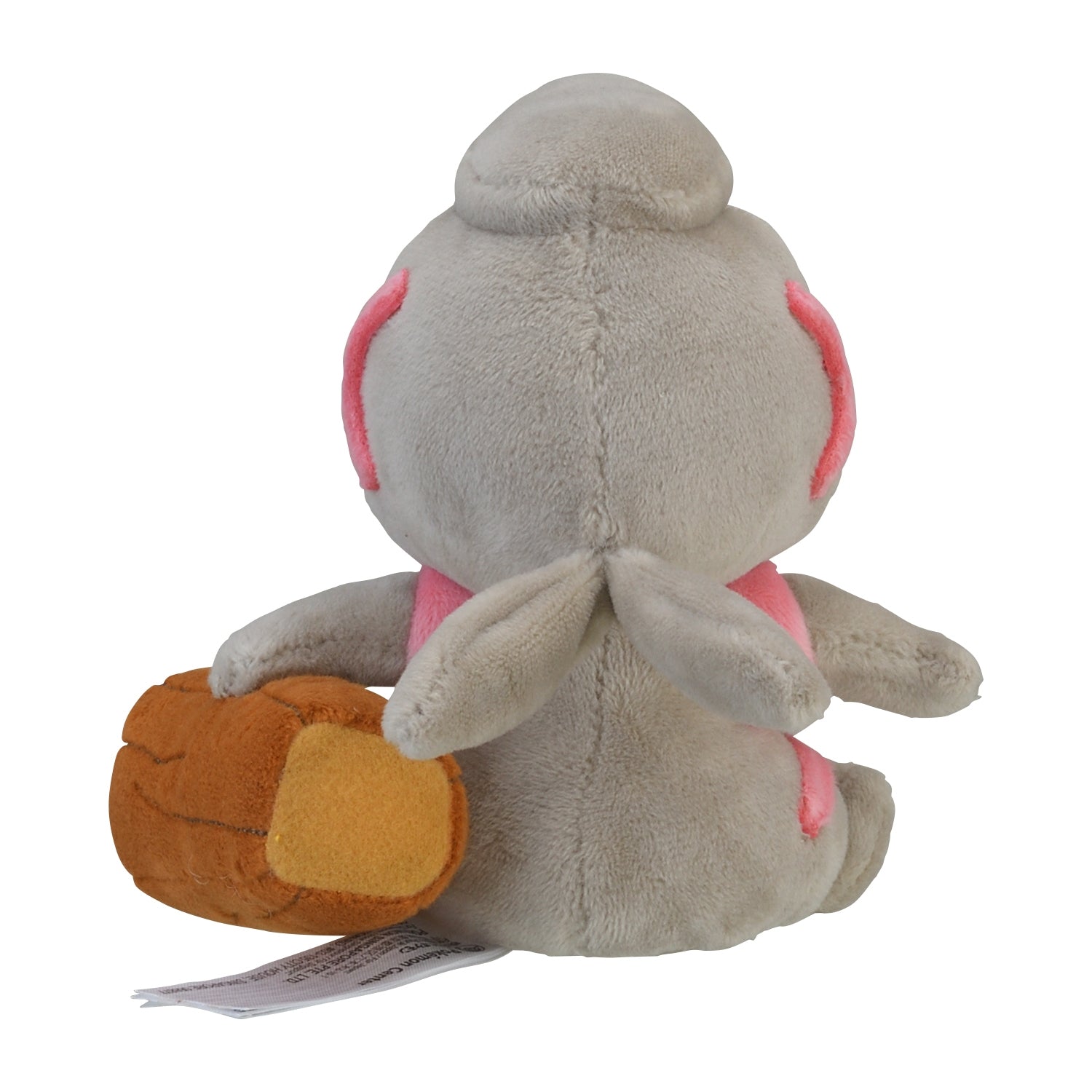 Timburr Fit Plush fra Pokemon Center Japan, sett bakfra