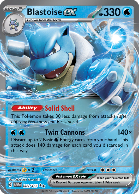 Pokemon Blastoise ex 009/165 Jumbo