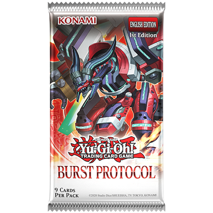 Yu-Gi-Oh! Burst Protocol booster pakke med 9 kort, English Edition 1st Edition