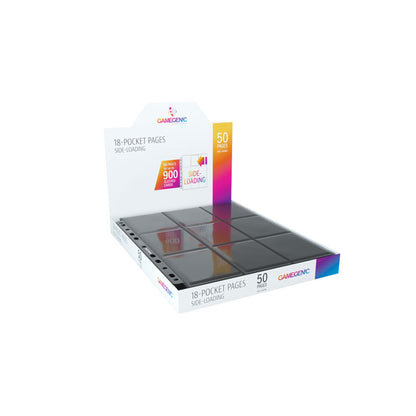 Gamegenic Sideloading 18-Pocket Pages (50) display-eske i svart med 50 ark