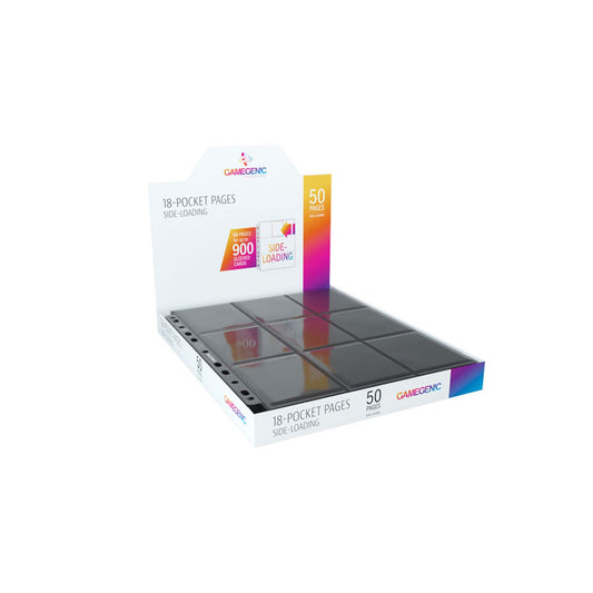 Gamegenic Sideloading 18-Pocket Pages (50) display-eske i svart med 50 ark