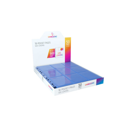 Gamegenic Sideloading 18-Pocket Pages (50) display-eske i blått med 50 ark