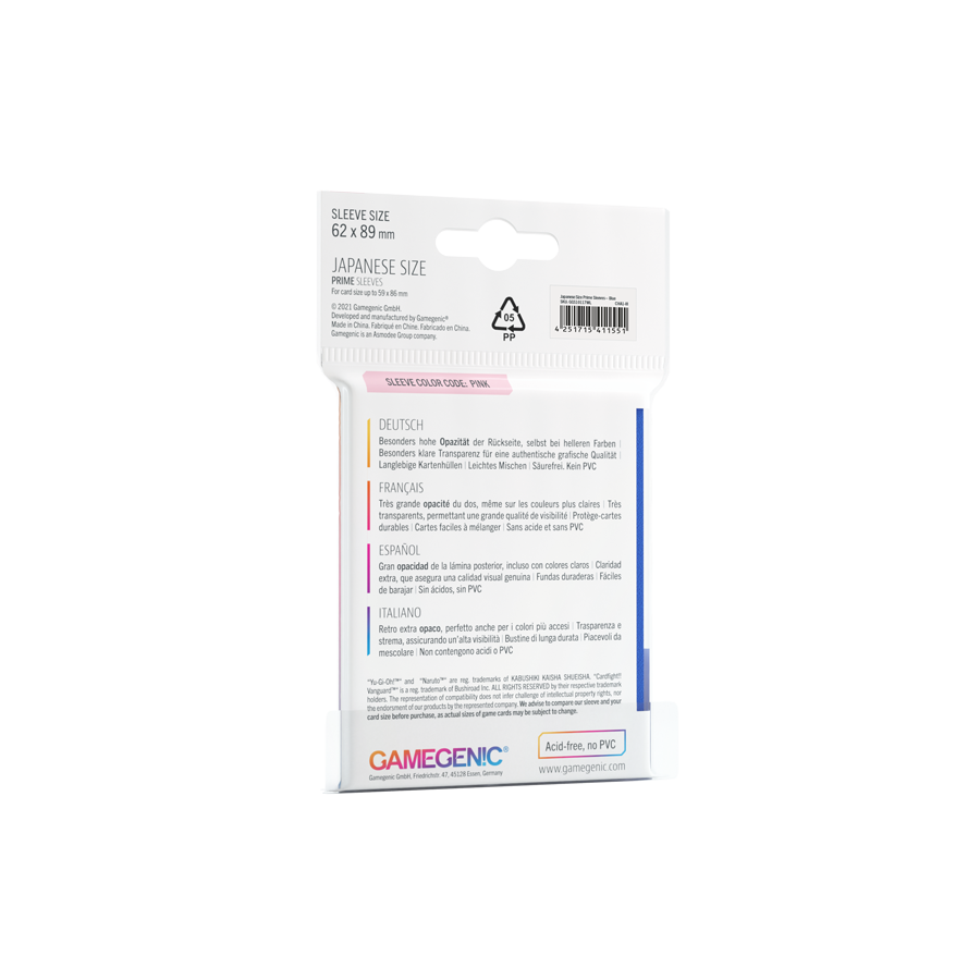 Gamegenic Prime Sleeves Japanese Size (60 stk)