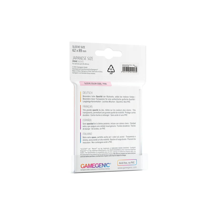 Gamegenic Prime Sleeves Japanese Size (60 stk)