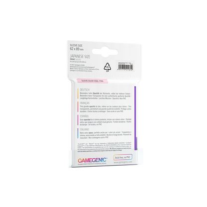 Gamegenic Prime Sleeves Japanese Size (60 stk)