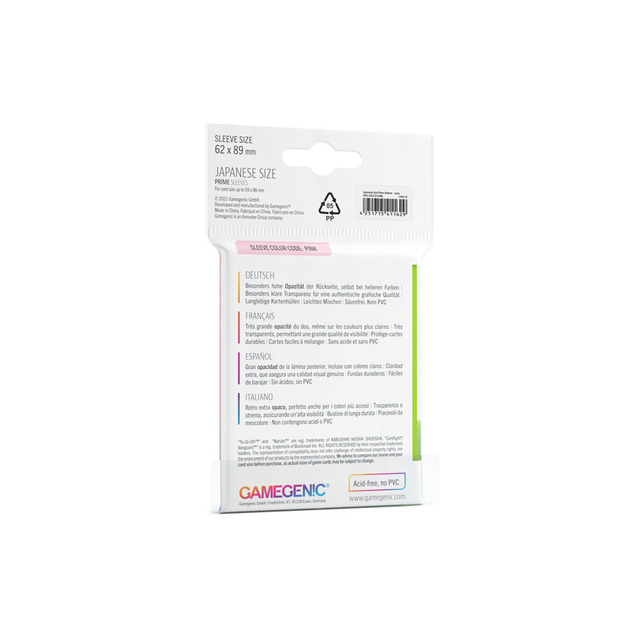 Gamegenic Prime Sleeves Japanese Size (60 stk)
