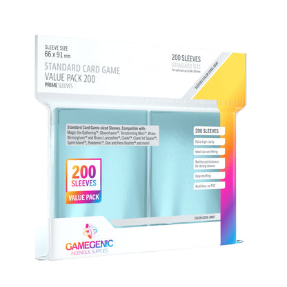 Gamegenic Standard Value Pack Matte Prime Sleeves (200)