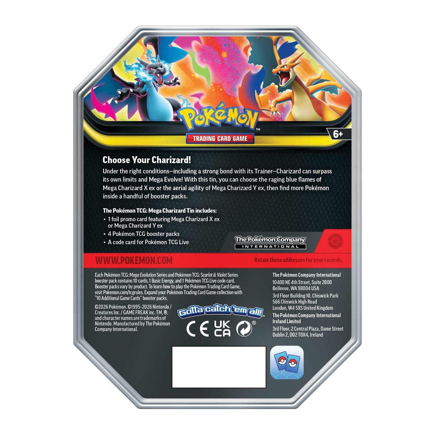 Pokemon Mega Charizard ex Tin