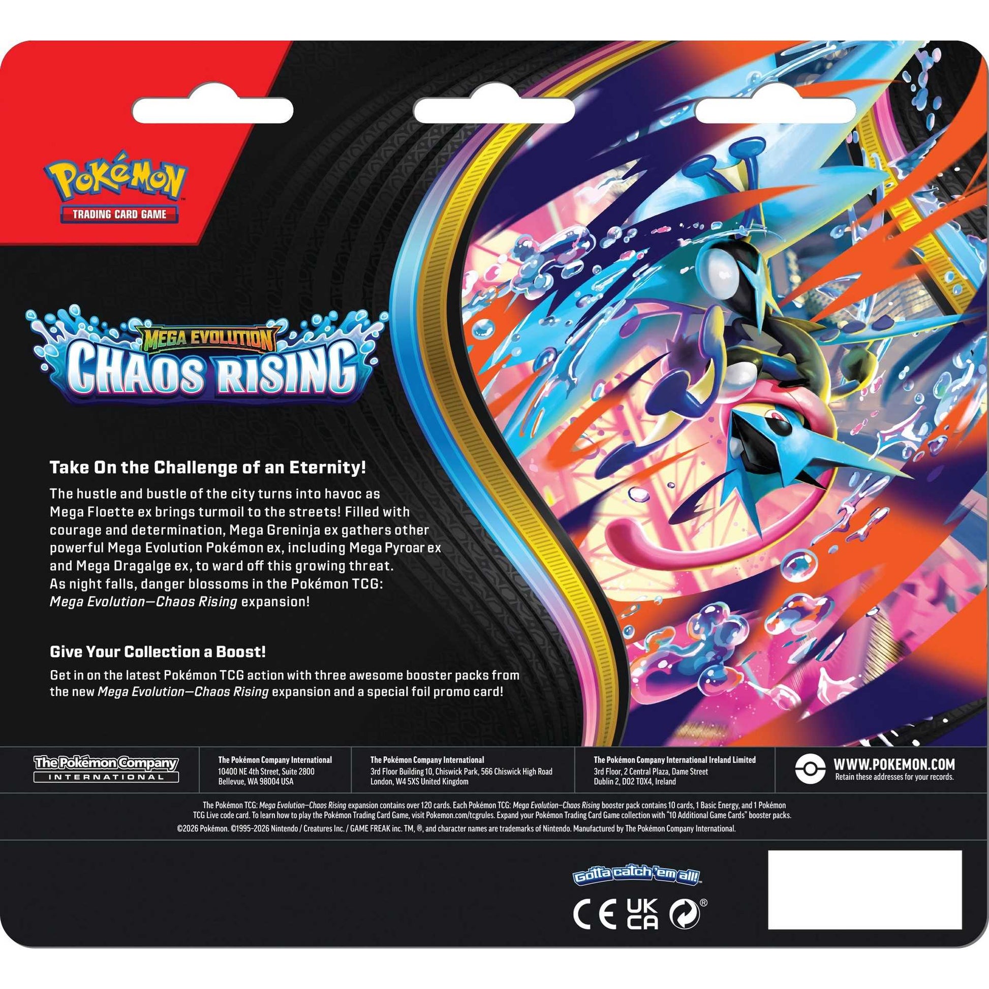 Pokemon Chaos Rising 3pk Blister
