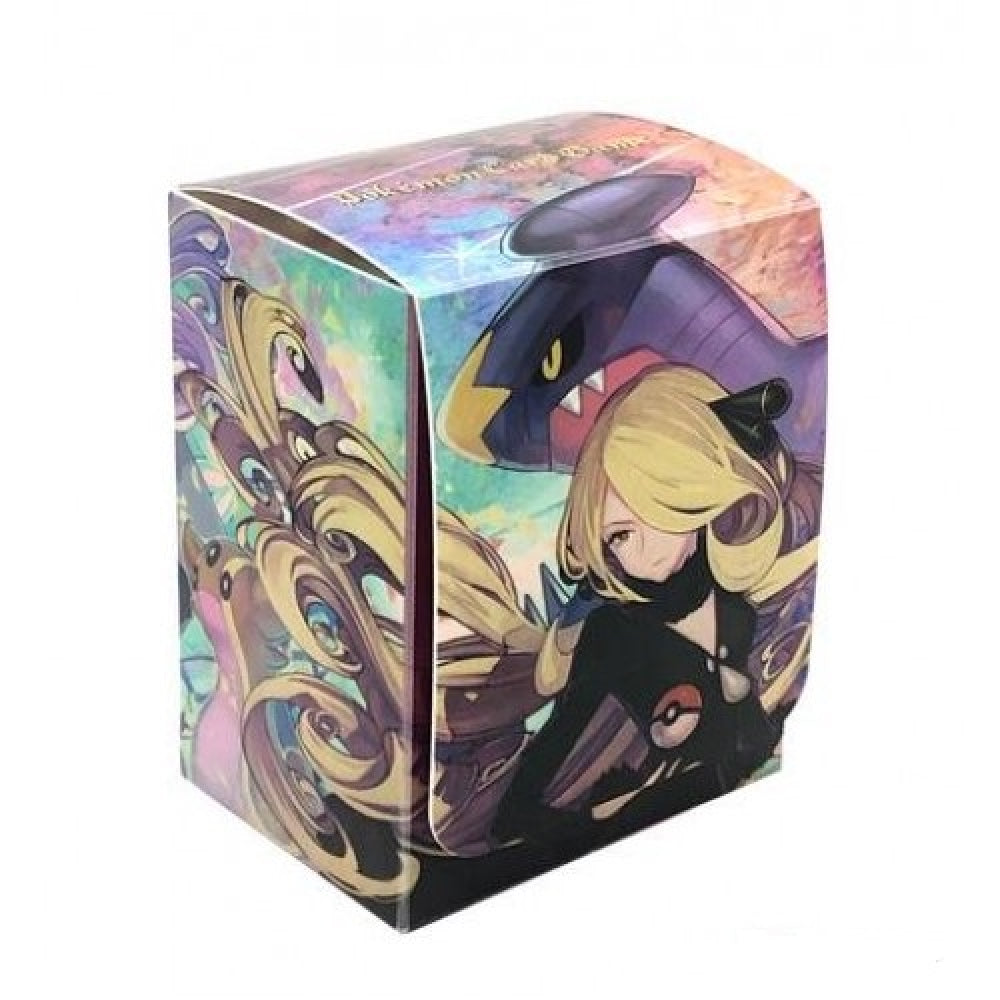 Pokemon Center Japan deck-boks med Cynthia og Garchomp, sett fra siden