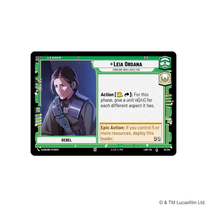 Leia Organa leader-kortet fra Spotlight Decket