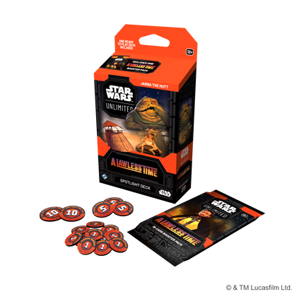 Jabba the Hutt Spotlight Deck med damage counters og booster pakke