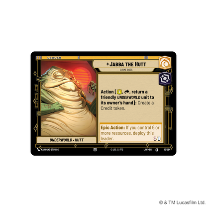 Jabba the Hutt leader-kortet fra Spotlight Decket