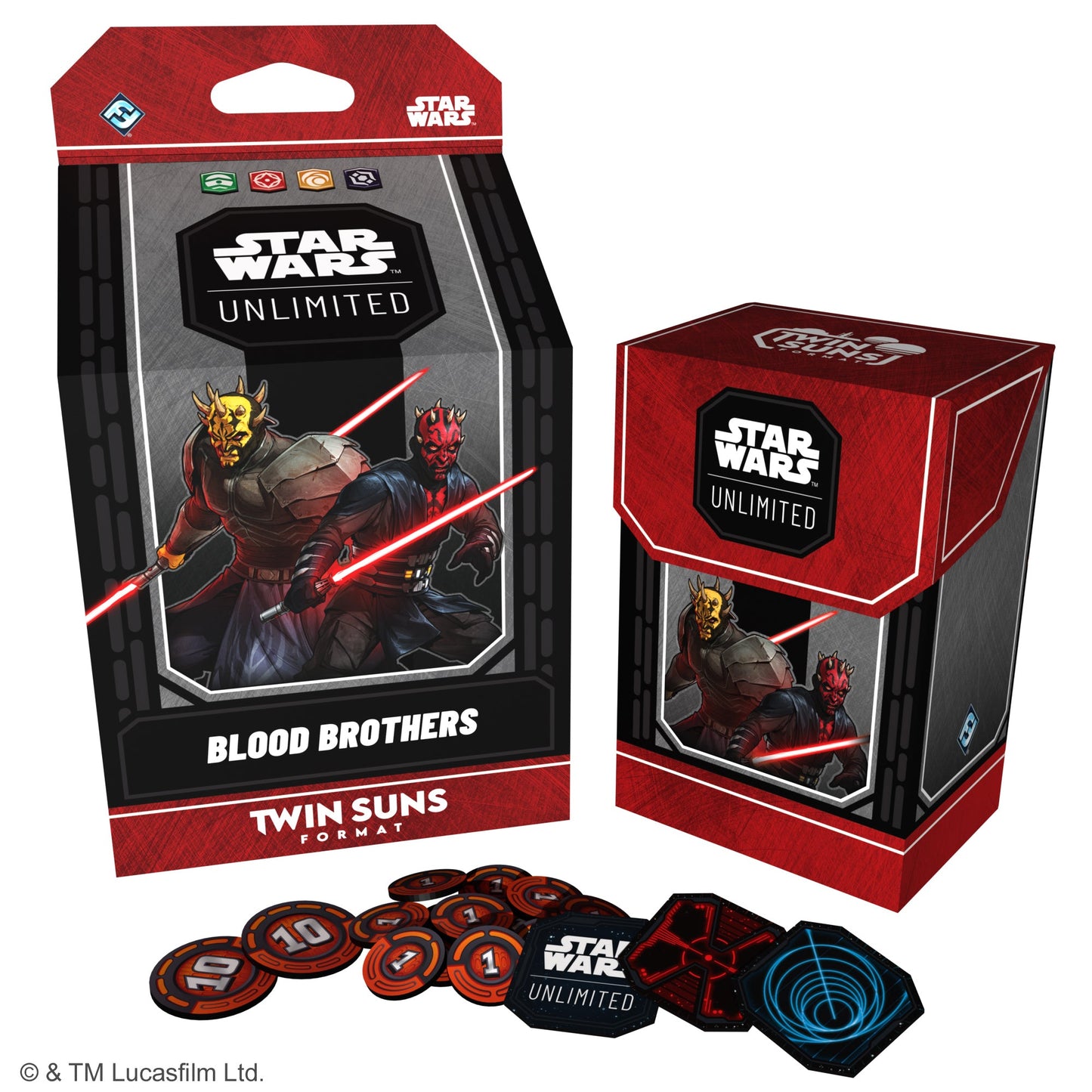 Blood Brothers Twin Suns Deck med Maul og Savage Opress, med deck box og tokens
