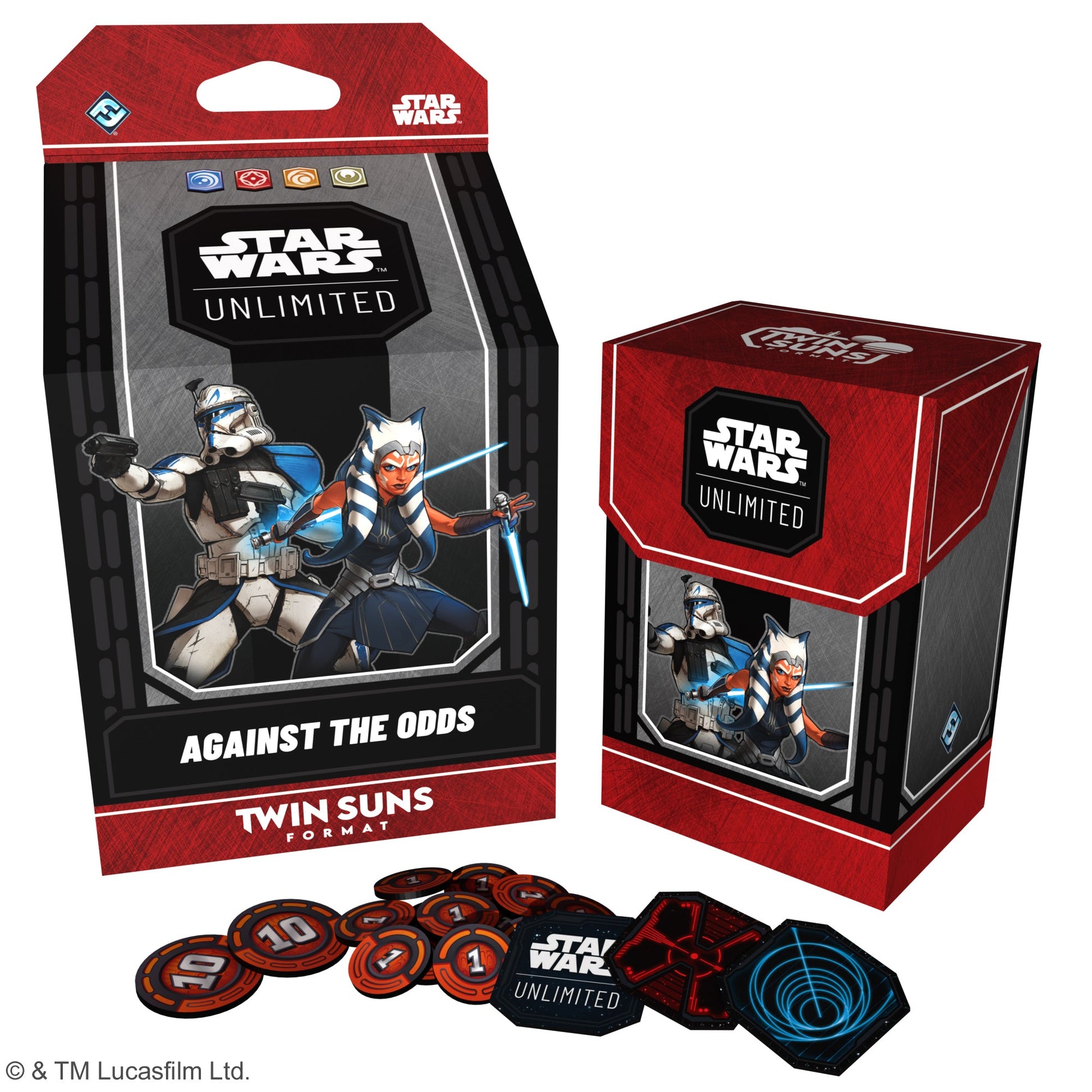 Against the Odds Twin Suns Deck med Ahsoka Tano og Captain Rex, med deck box og tokens