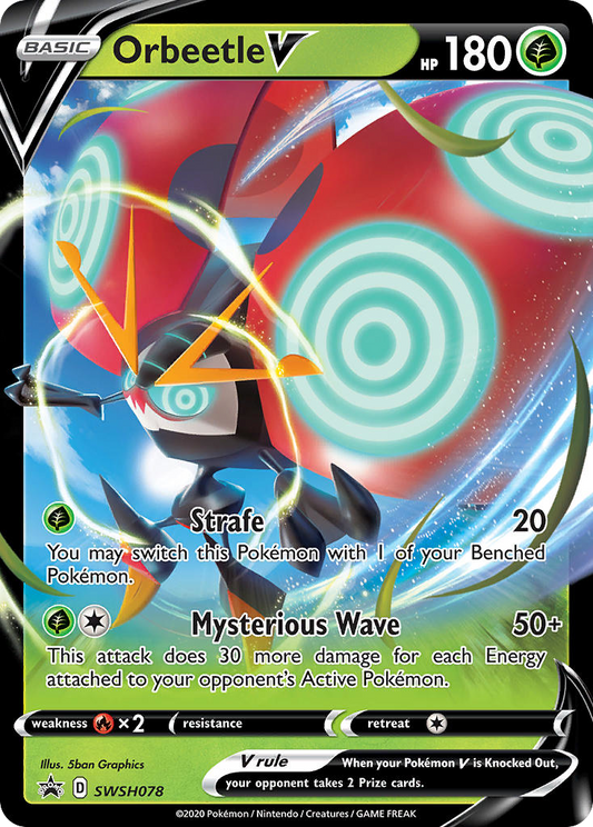 Orbeetle V SWSH078 Black Star Promo kort
