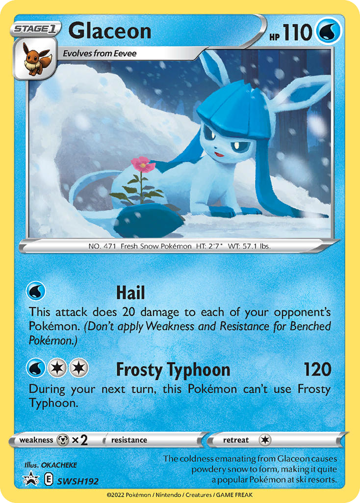 Glaceon SWSH192 Holo Black Star Promo kort