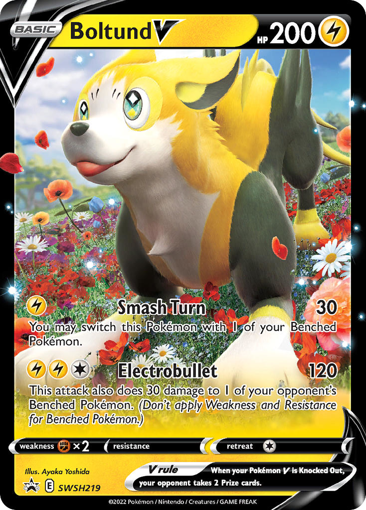 Pokemon Boltund V SWSH219 Black Star Promo