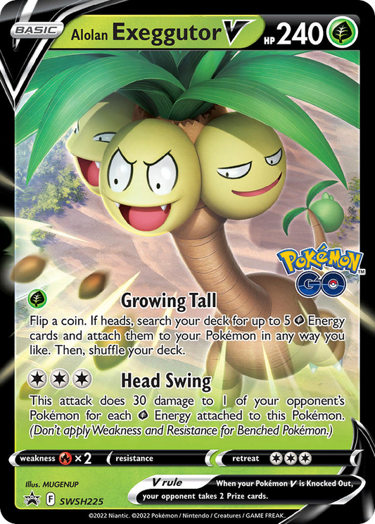 Alolan Exeggutor V SWSH225 Black Star Promo kort