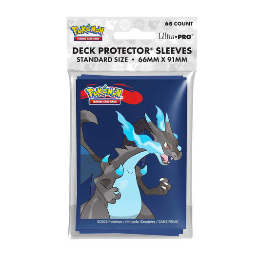 Ultra Pro Pokémon Mega Charizard X Deck Protector Sleeves (65 stk) i emballasje