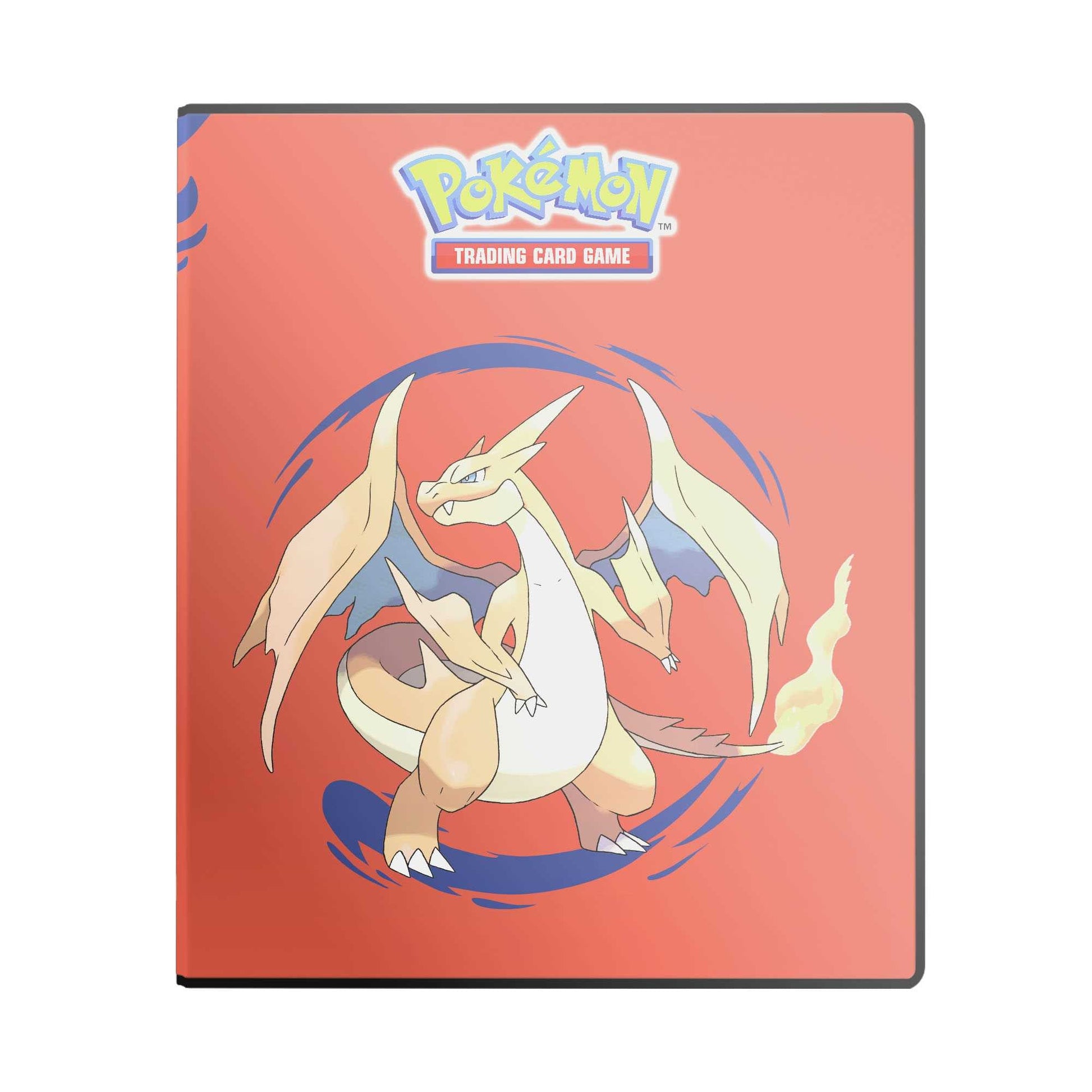 Forsiden av Ultra Pro 2-tommers album med Mega Charizard Y på rød bunnfarge
