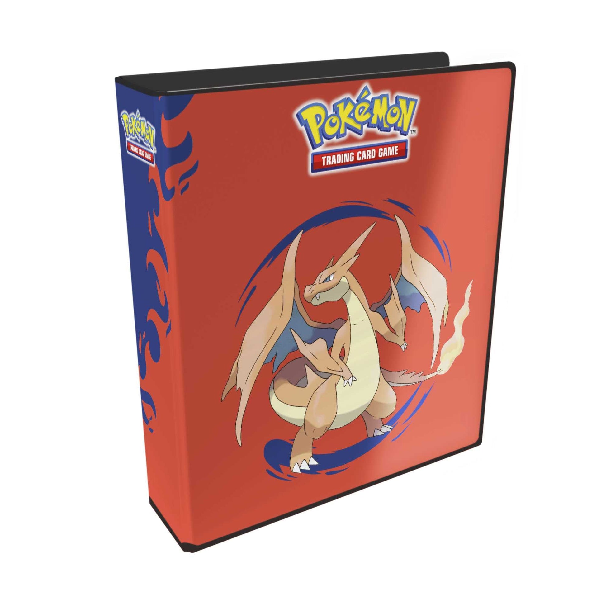 Ultra Pro 2-tommers album med Mega Charizard Y sett fra siden i vinkel