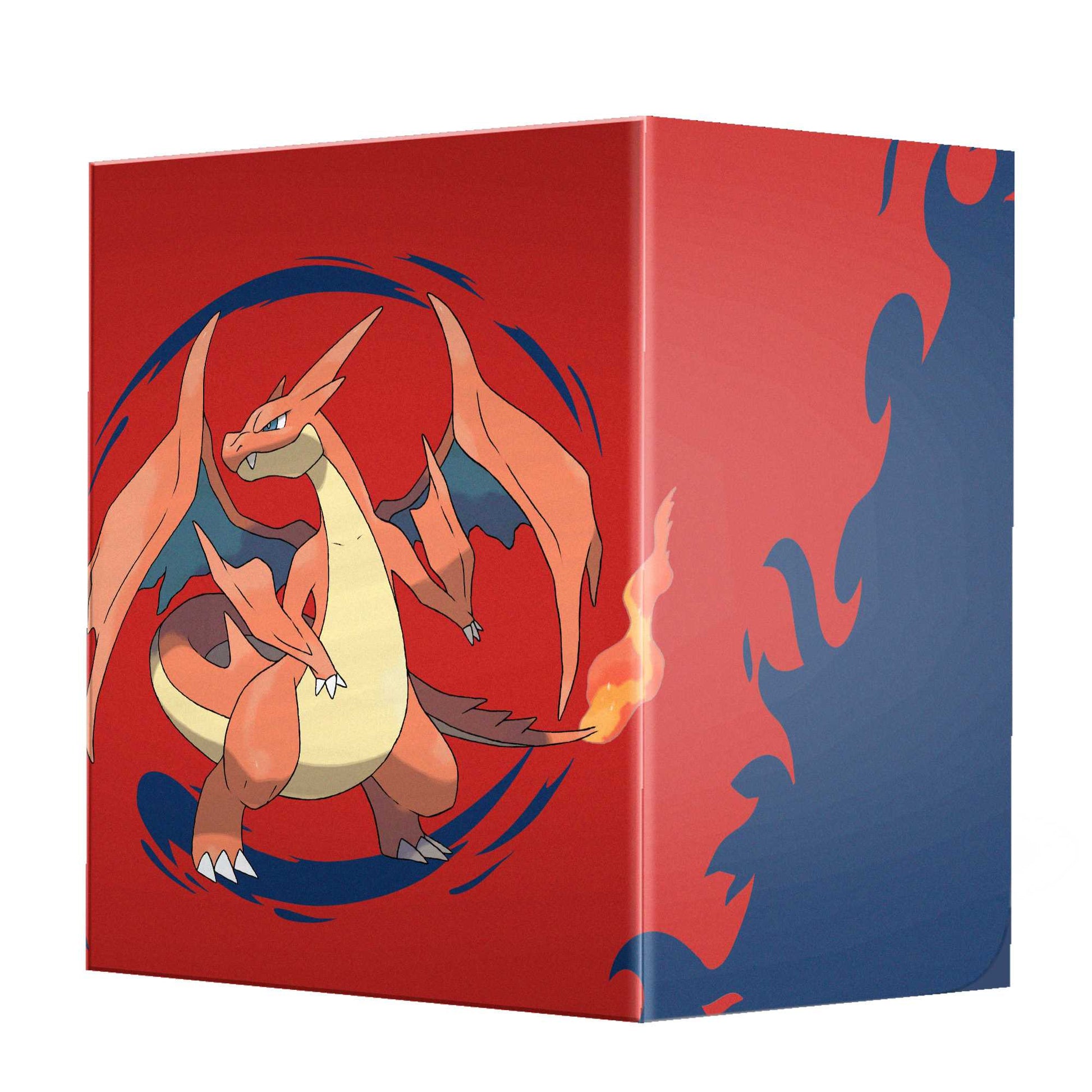 Ultra Pro 100+ Deck Box med Mega Charizard Y-motiv på rød bunn