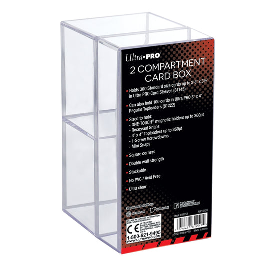 Ultra Pro 2-Piece 2-Compartment Clear Card Box